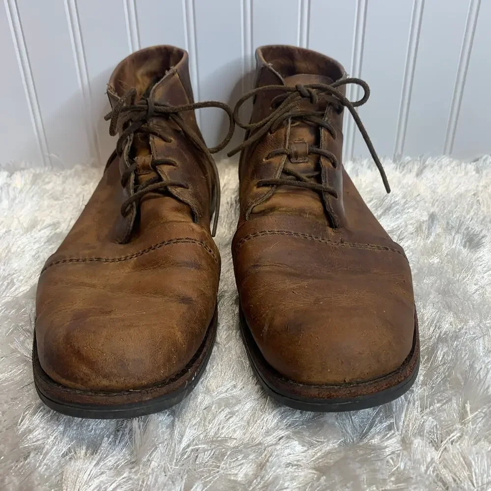 Timberland Brown Leather Boots Sz 11.5M Chukka Style 37500 6828